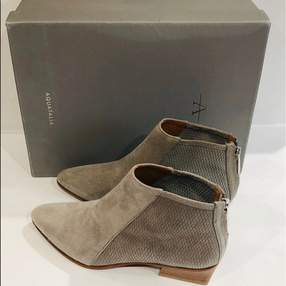 Aquatalia Fianna Perforated Suede Ankle Boot